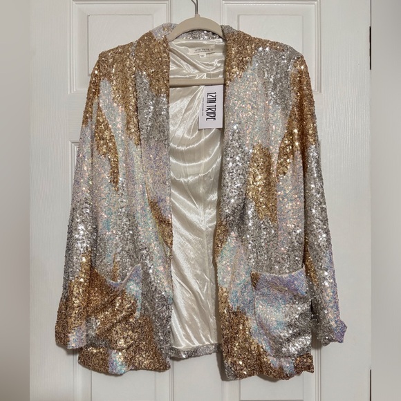 NWT 12th Tribe Metallic Sequin Jacket - Picture 1 of 4